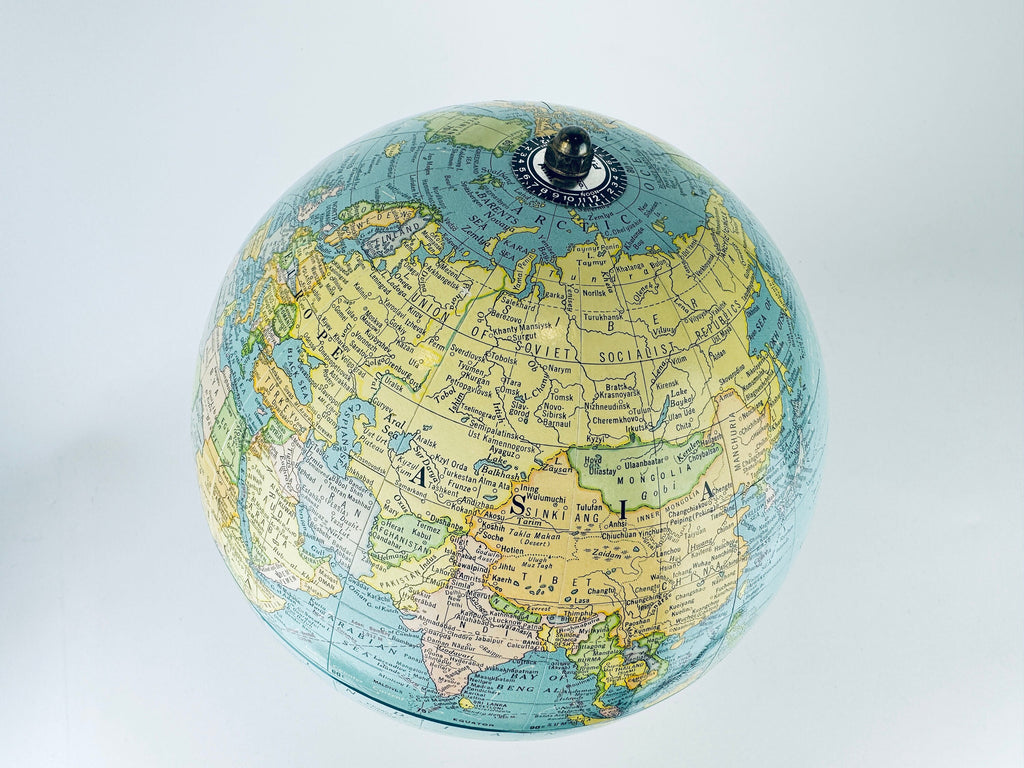 Product image for 'vintage crams scope o sphere 9 inch terrestrial world globe no 90 made in usa' (view 1b3e7a)