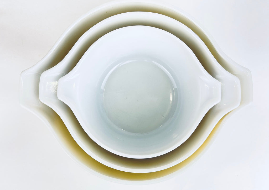 Product image for 'vintage homestead brown swirl pyrex cinderella casserole dishes sold separately' (view 8b4842)