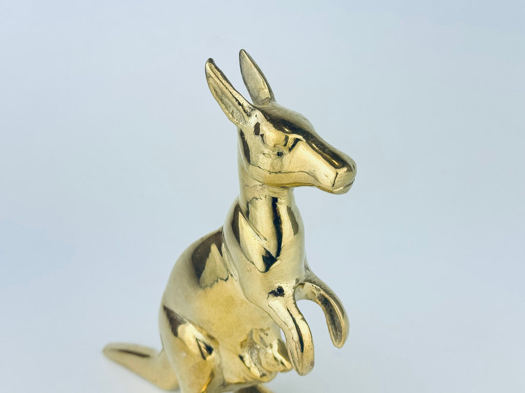 Product image for 'vintage solid brass kangaroo joey figurine' (view d74162)