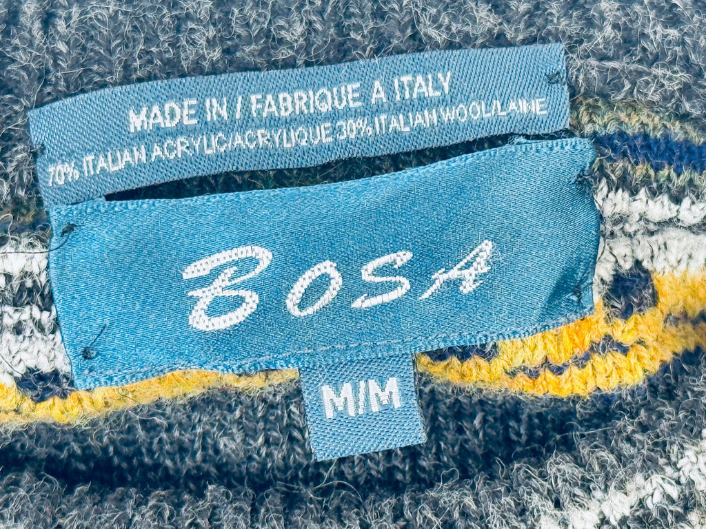 Product image for 'vintage 80s 90s geometric sweater size medium m acrylic wool blend made in italy by bosa' (view 1d5e5c)