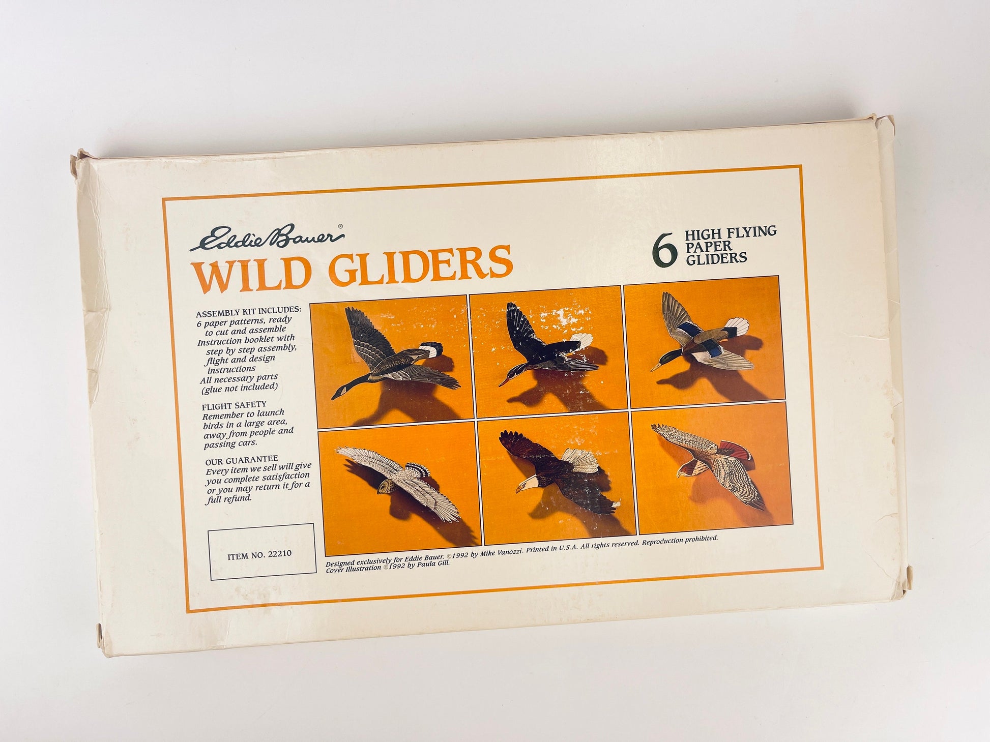 Product image for 'vintage eddie bauer bird gliders six 6 high flying paper gliders art by mike vannozzi new old stock nos' (view eb7016)