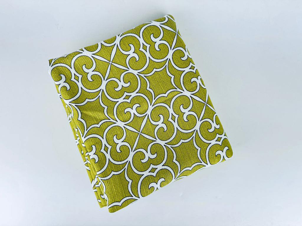 Product image for 'vintage thick woven olive green swirl upholstery fabric by mill creek fabrics 54 x 68' (view 648cba)