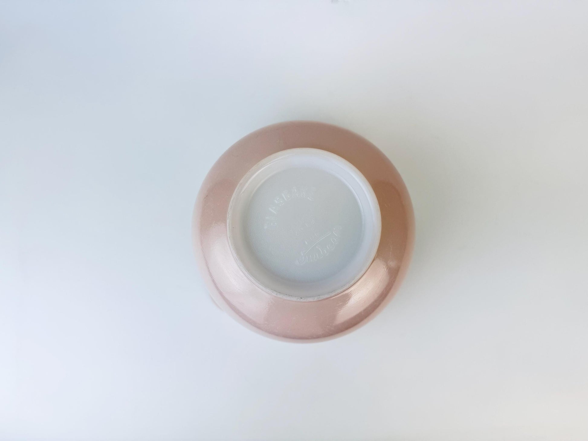 Product image for 'vintage rare 1950s pink glasbake mixing bowl for sunbeam mixmaster made in usa' (view 71165a)