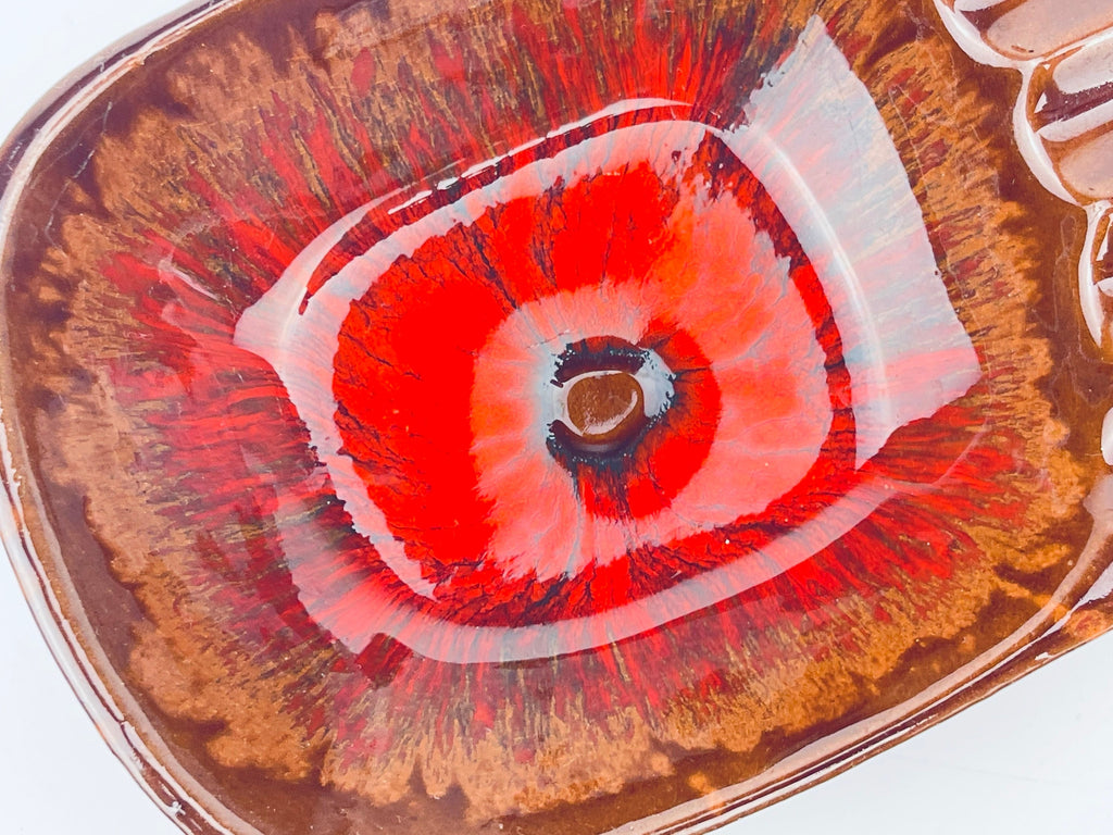 Product image for 'vintage mcmaster canada drip glazed red clay ashtray made in canada' (view 53fd50)
