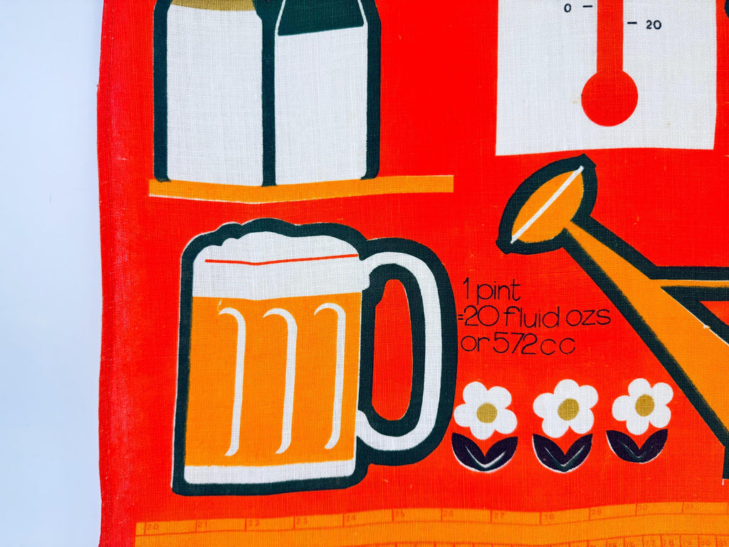 Product image for 'vintage kitchen conversion tea towel wall hanging made in canada' (view 9a19ea)