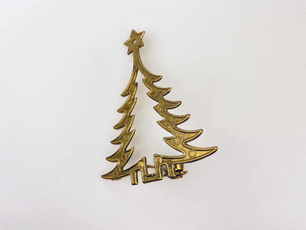 Product image for 'vintage brass christmas tree candelabra single candlestick holder aged metal patina made in italy' (view c0f777)