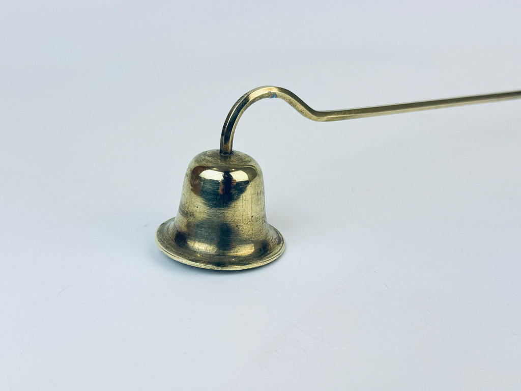 Product image for 'vintage solid brass candle snuffer douter attractive aged metal patina' (view 9f5ba6)