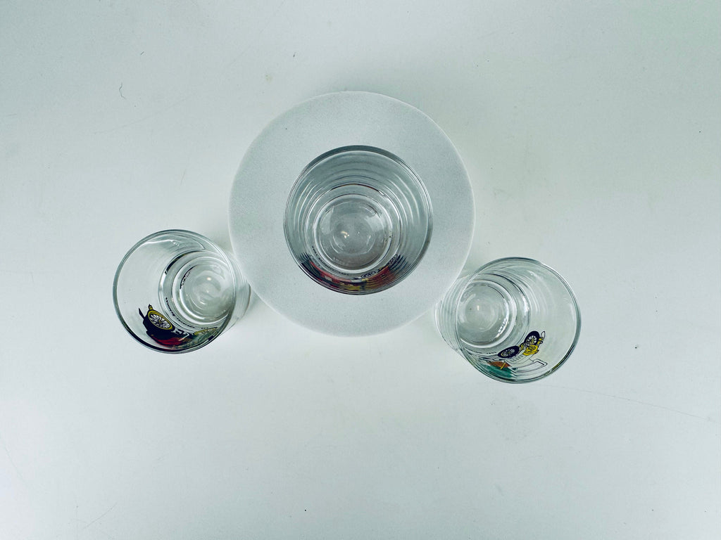 Product image for 'vintage antique car shot glasses set of three 3' (view 8e8a71)
