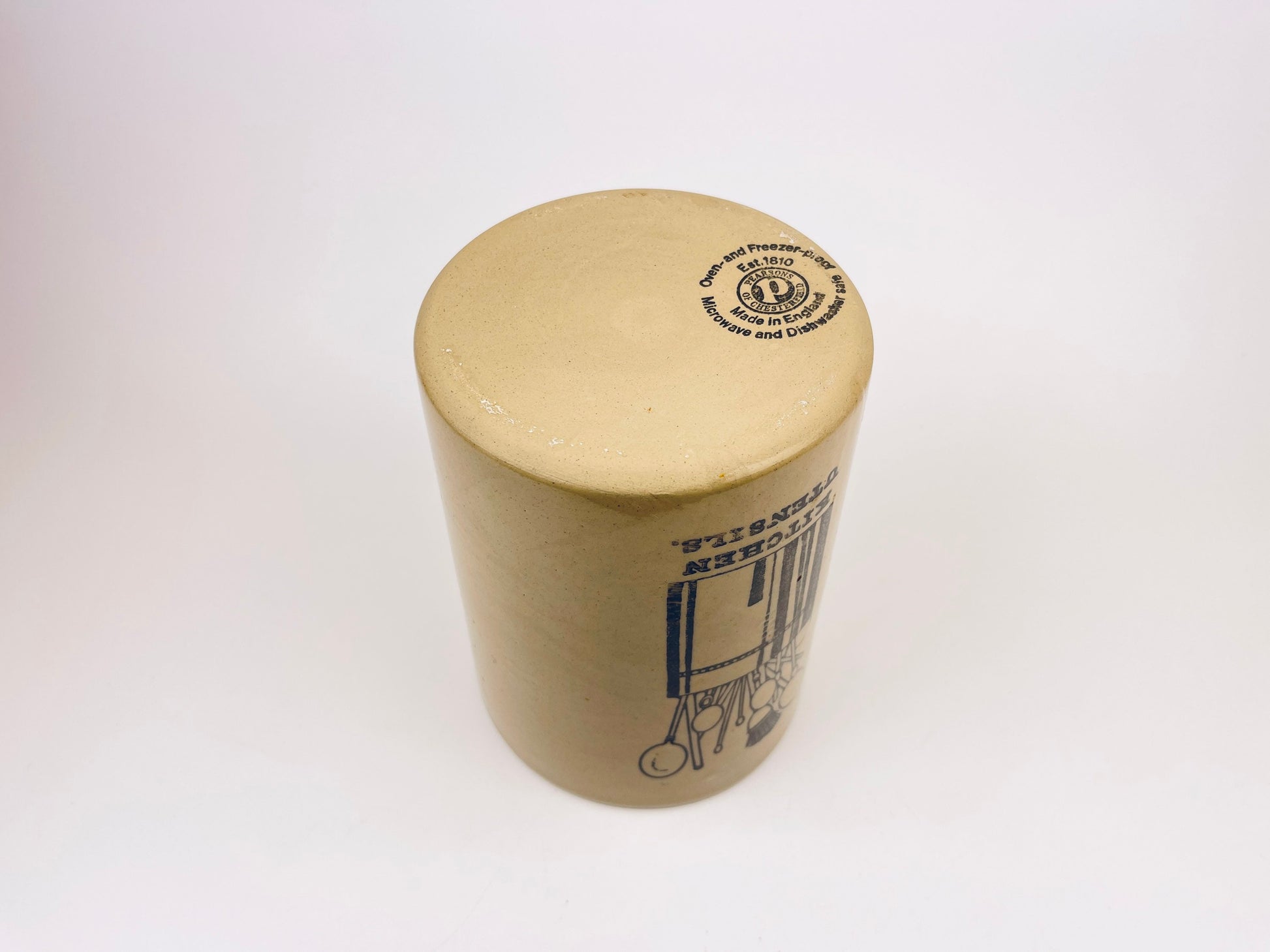 Product image for 'vintage stoneware kitchen utensils countertop container pearsons of chesterfield 1810 made in england' (view fd386e)