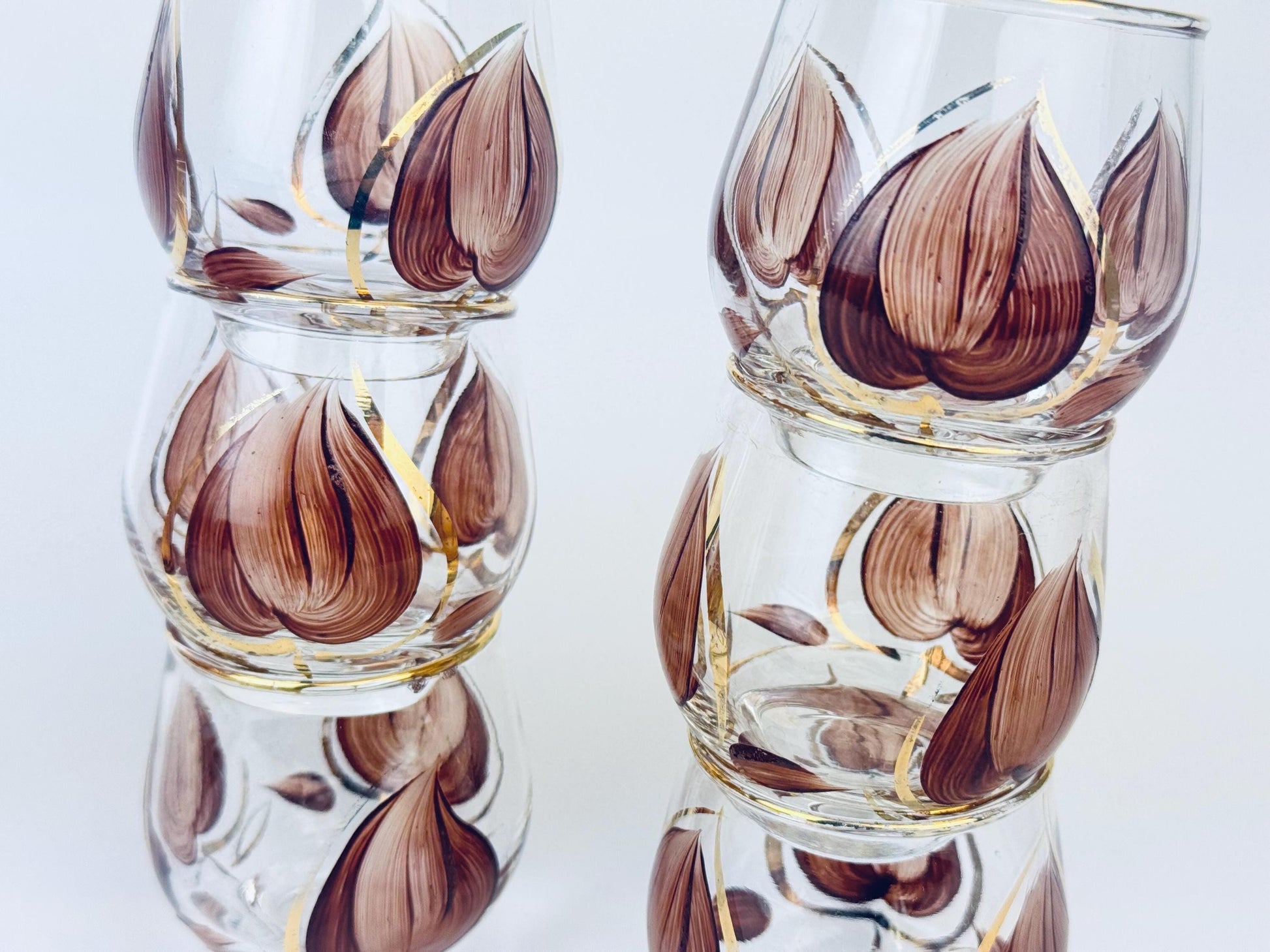 Product image for 'vintage enchant ware brandy snifter roly poly glass barware set made in canada' (view bc8a34)