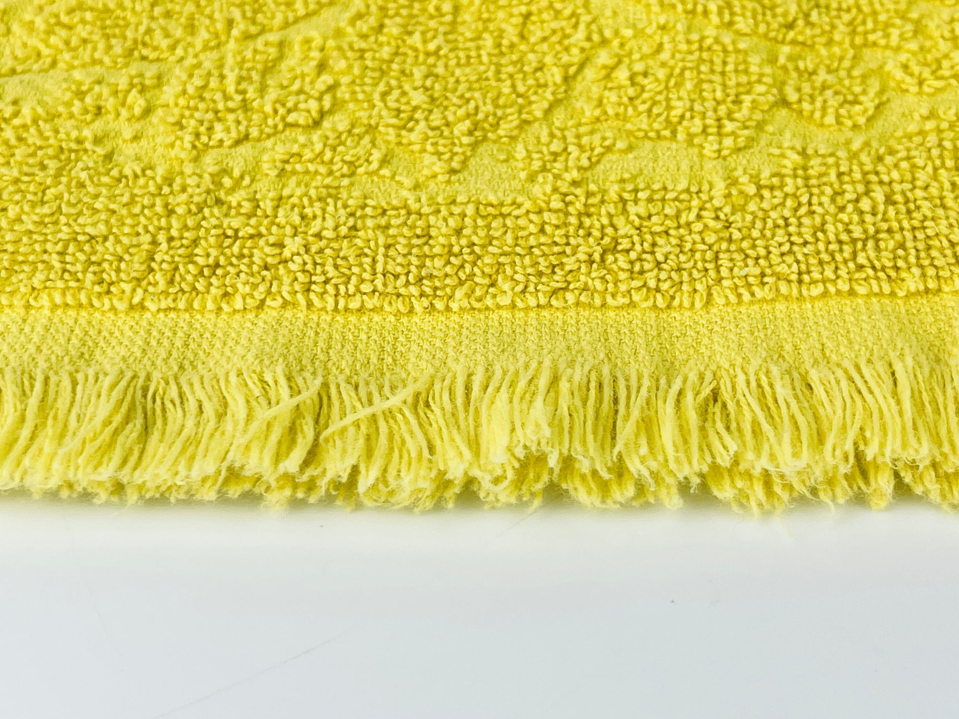 Product image for 'vintage sears yellow floral rectangular fringe hand towel 100 cotton made in usa' (view e50a1a)