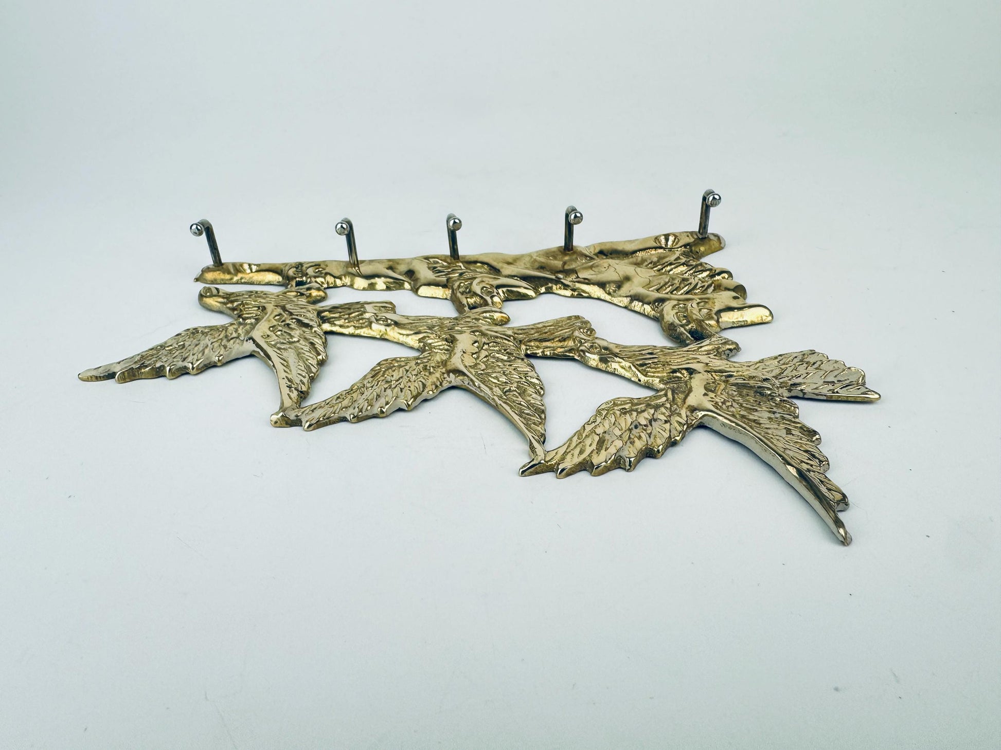 Product image for 'vintage brass wall key rack swooping eagles over water foyer accent' (view 44fd9a)