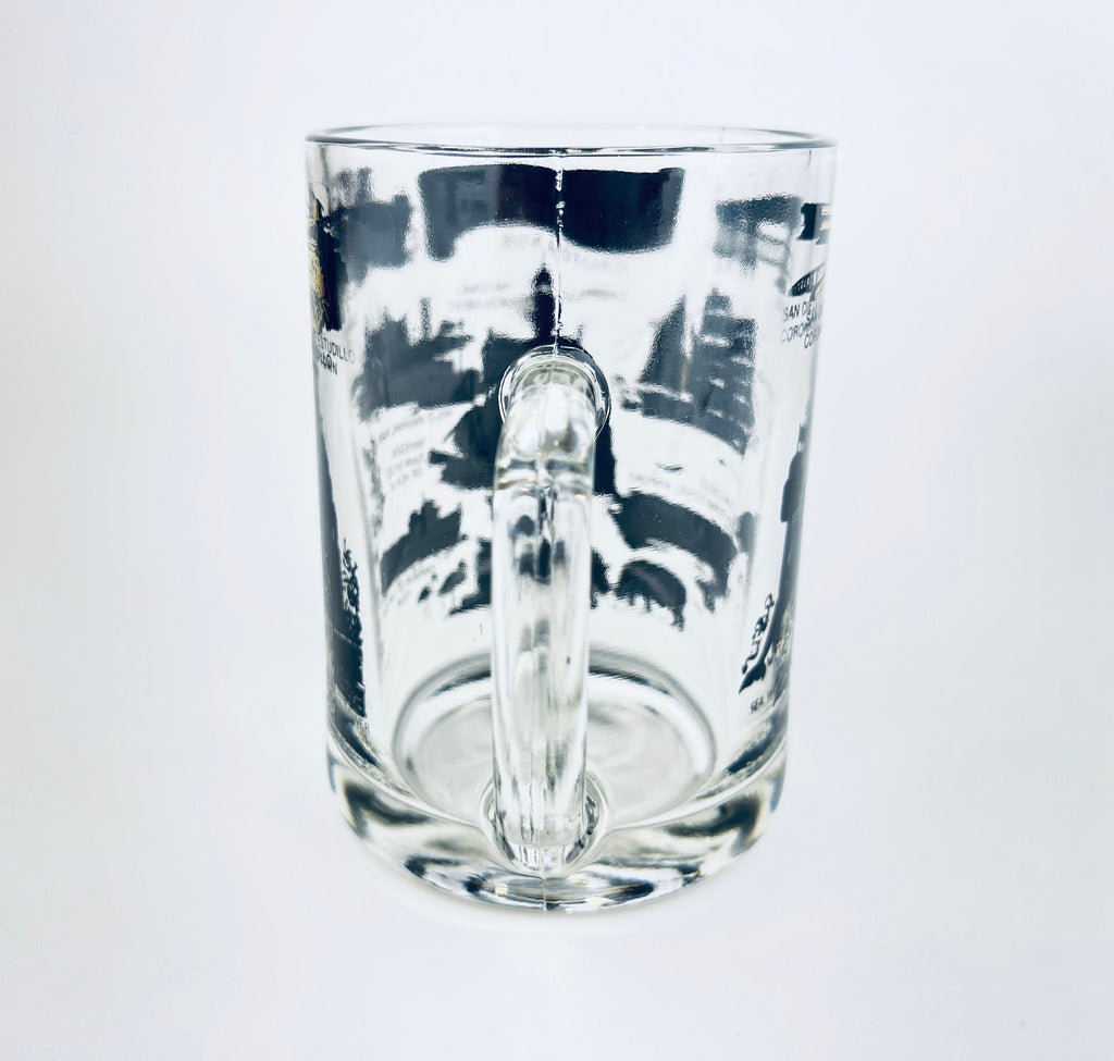 Product image for 'vintage san diego glass mug mid century california souvenir with heavy base' (view ce2e5f)