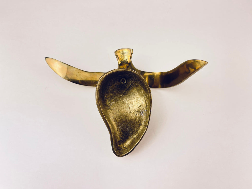 Product image for 'vintage solid brass moveable bird figurine attractive aged metal patina' (view 8b14be)