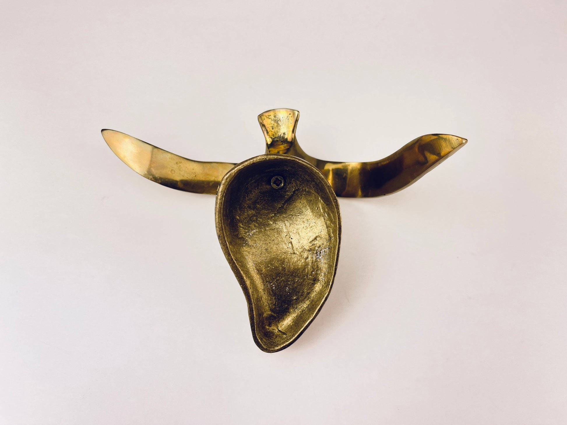 Product image for 'vintage solid brass moveable bird figurine attractive aged metal patina' (view 8b14be)