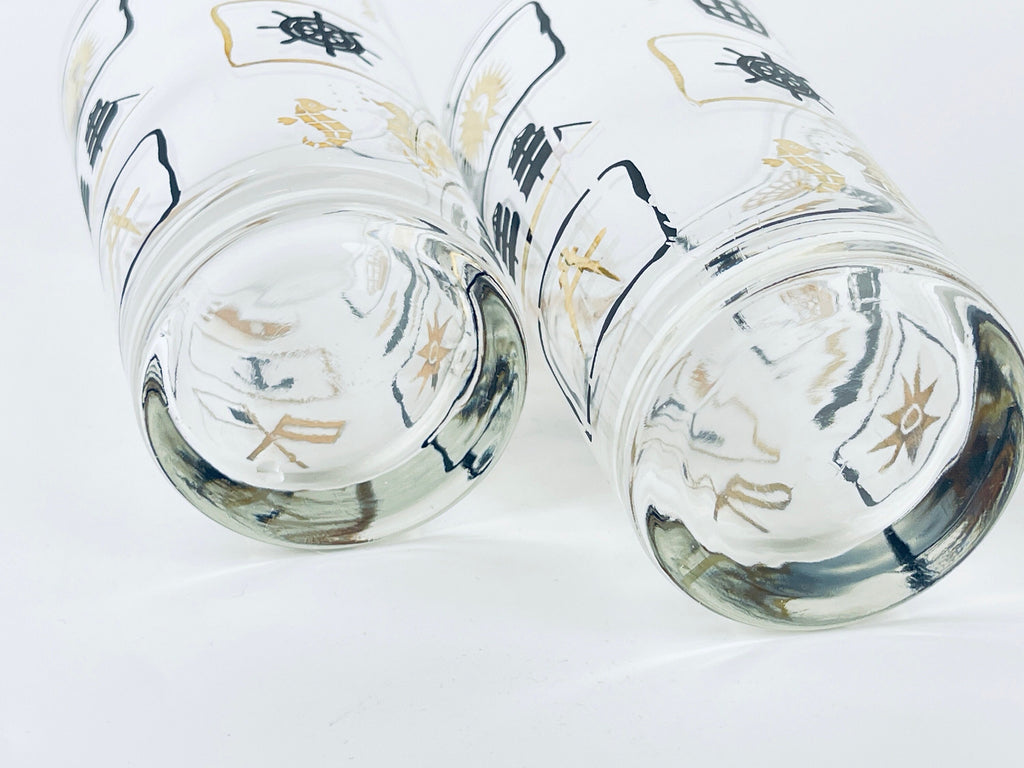 Product image for 'vintage dominion glass nautical pattern highball glasses set of two 2' (view 4be783)