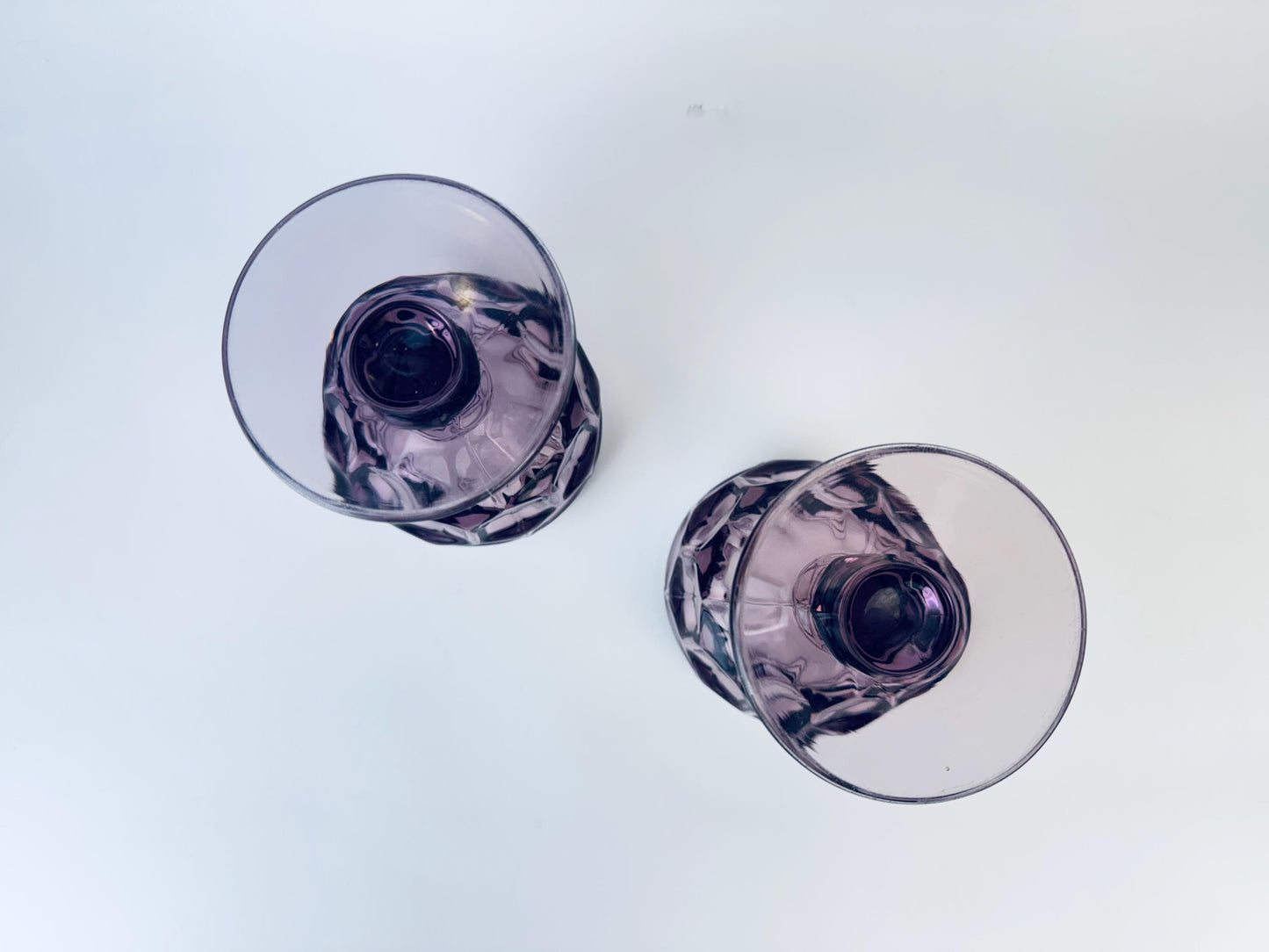 Product image for 'vintage plum purple fostoria moonstone glasses set of two 2' (view b94b0c)