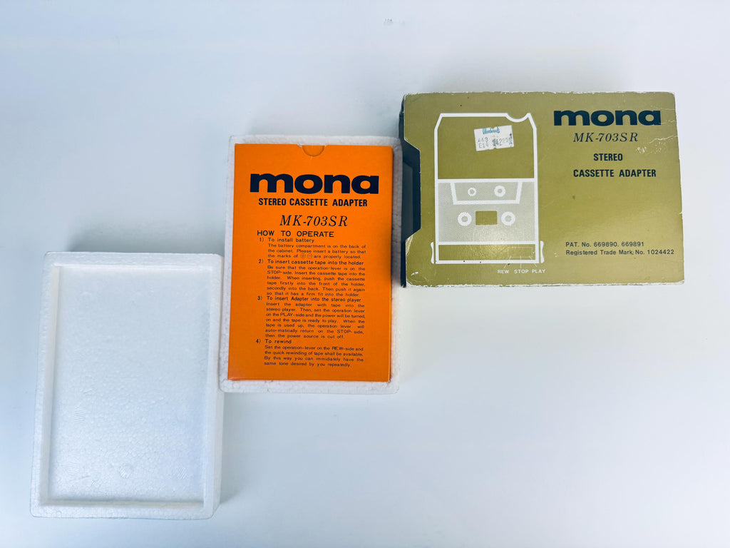Product image for 'vintage mona mk 703sr 8 track stereo cassette adaptor' (view 9eff91)