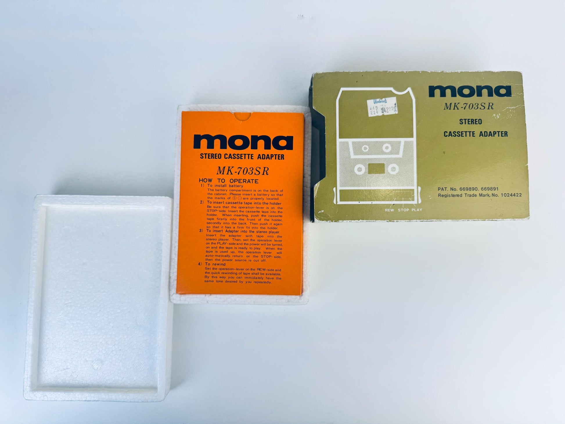 Product image for 'vintage mona mk 703sr 8 track stereo cassette adaptor' (view 9eff91)