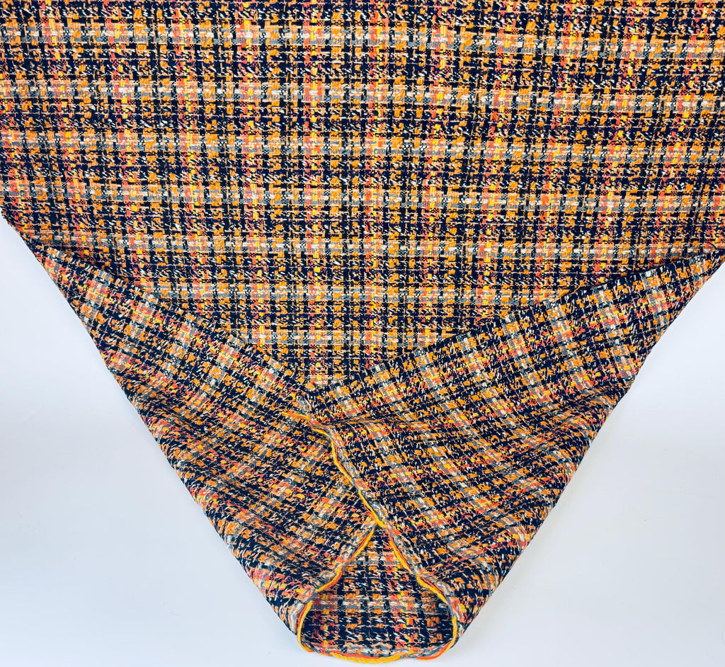 Product image for 'vintage multicolor tweed fabric bold retro woven textile for fashion or upholstery 36 x 56' (view bc1a82)