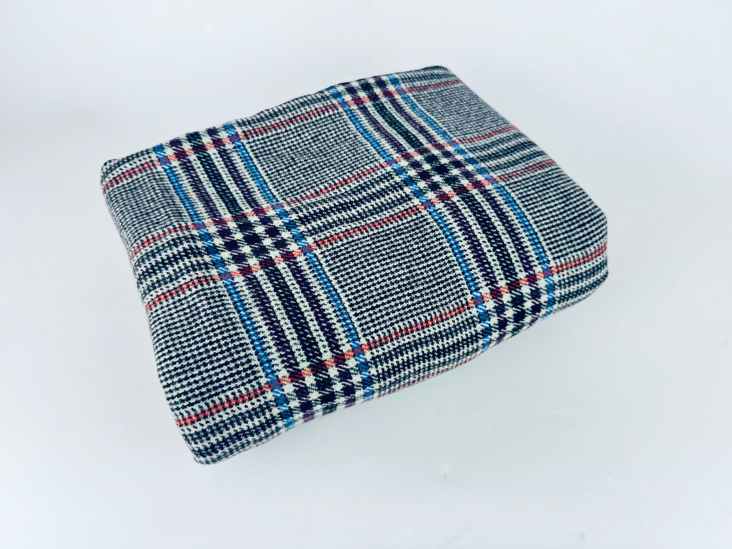 Product image for 'vintage grey black plaid wool fabric various sizes sold separately' (view 283b87)