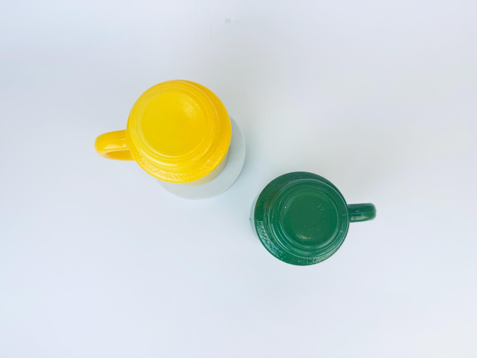 Product image for 'vintage hazel atlas orange peel textured milk glass pedestal mug lemon lime colours sold separately' (view 019839)