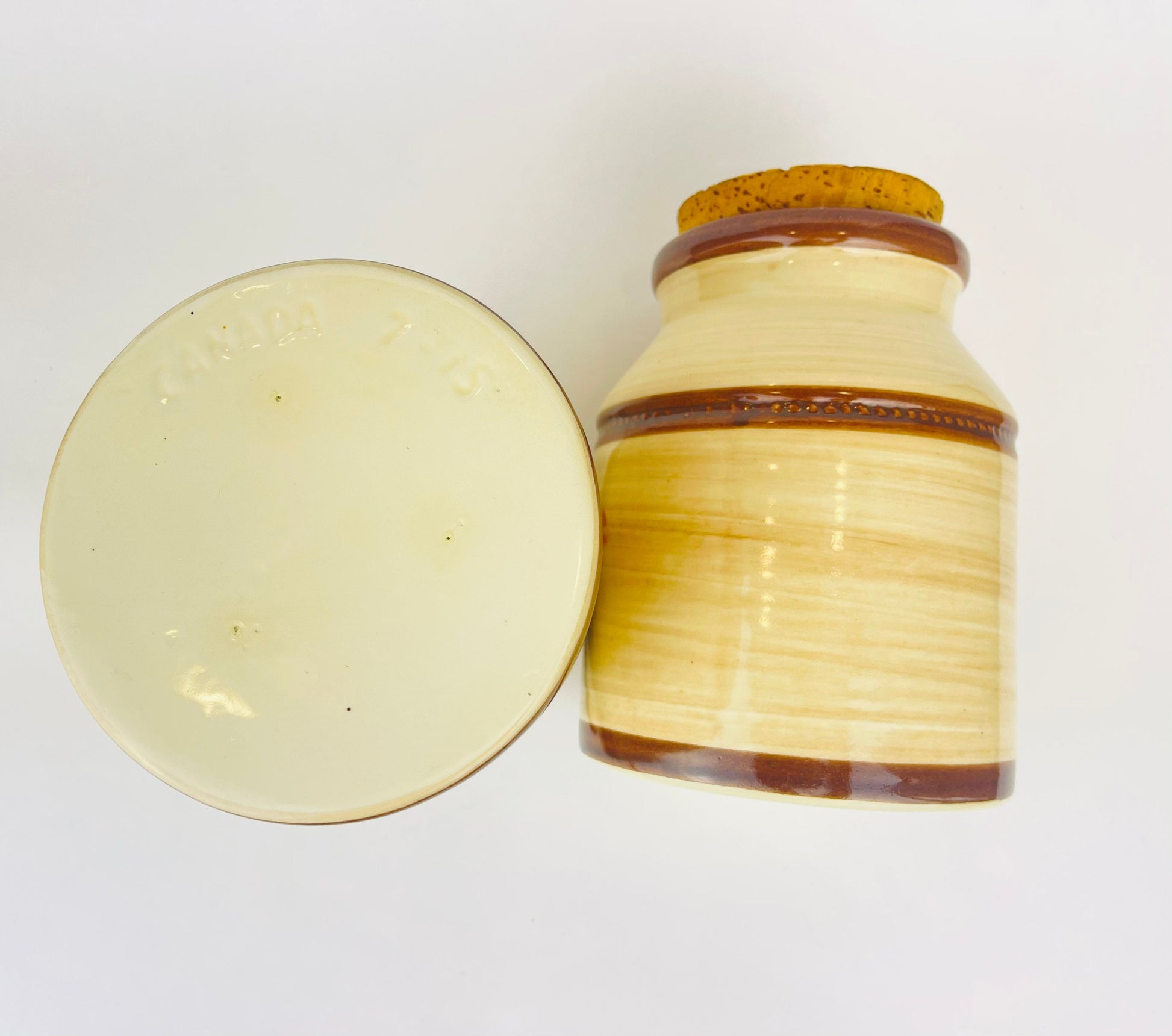 Product image for 'vintage floral ceramic countertop canister jars set of two 2 made in canada' (view 263cb8)