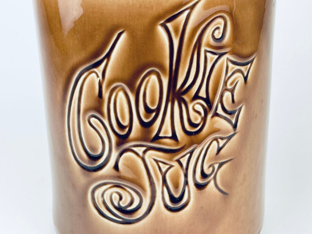 Product image for 'vintage mccoy pottery brown glazed ceramic cookie jug kitchen countertop canister made in usa' (view f539ef)