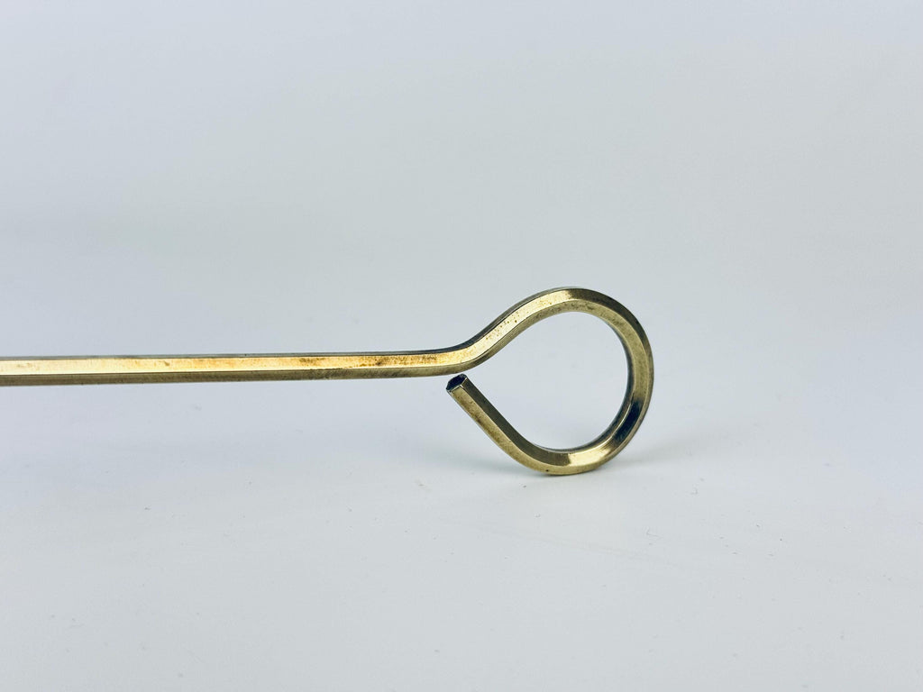 Product image for 'vintage solid brass candle snuffer douter attractive aged metal patina' (view 94601a)