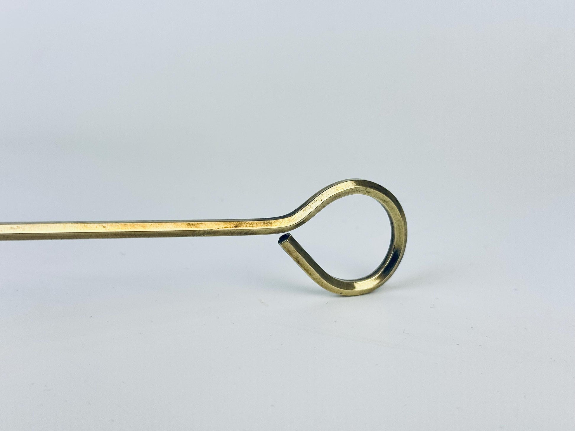 Product image for 'vintage solid brass candle snuffer douter attractive aged metal patina' (view 94601a)