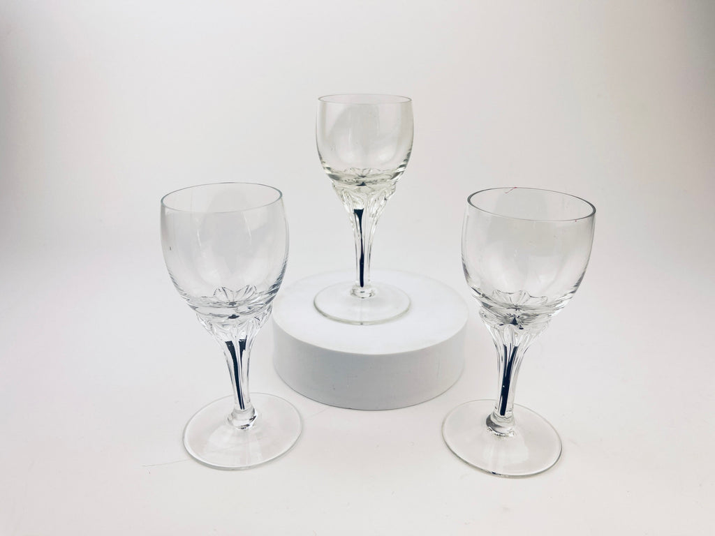 Product image for 'vintage exquisite belfor glasses or decanter czech clear black stripe art glass' (view 02da65)