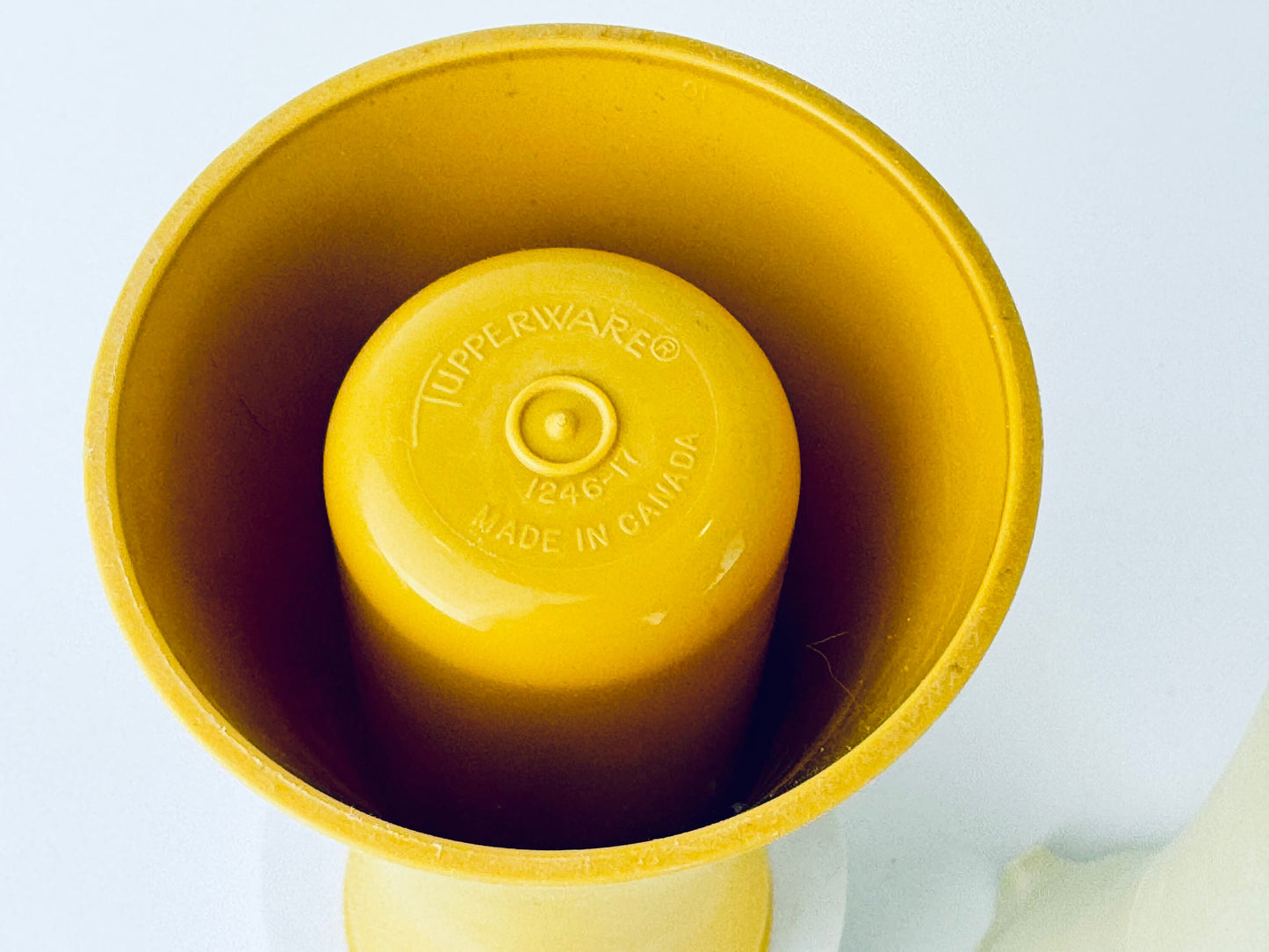 Product image for 'vintage plastic tupperware dressing cruet set of two 2 harvest gold almond colour made in canada' (view 2eb27b)