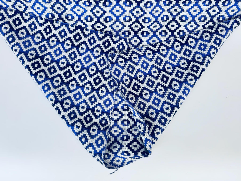 Product image for 'vintage purple white geometric thick woven jacquard fabric 27 x 55' (view b616b5)