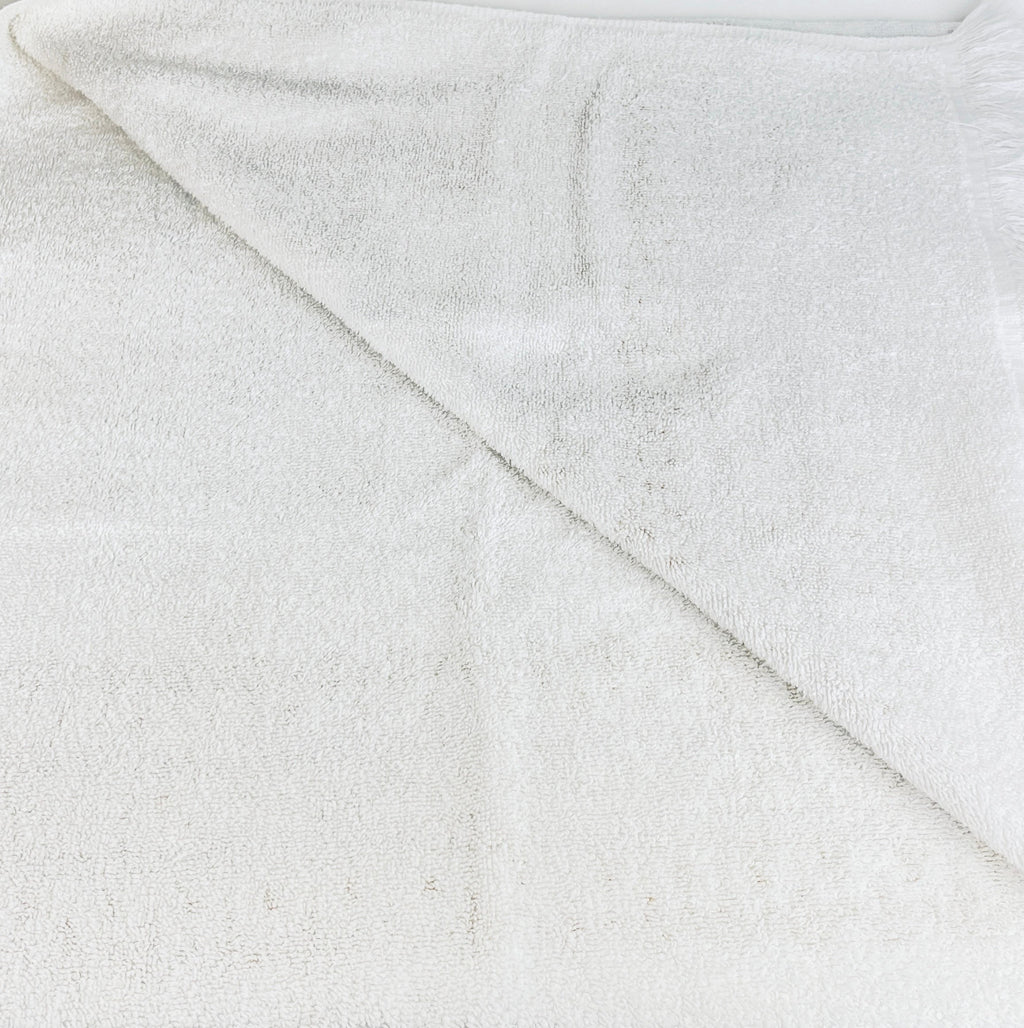 Product image for 'vintage floral fringe bath towel made by caldwell in canada cotton polyester' (view 5ddce0)