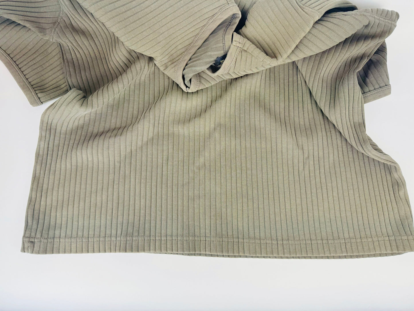 Product image for 'vintage 1990s 100 ribbed cotton short sleeve shirts black grey made in canada by rough dress sold separately' (view a82400)