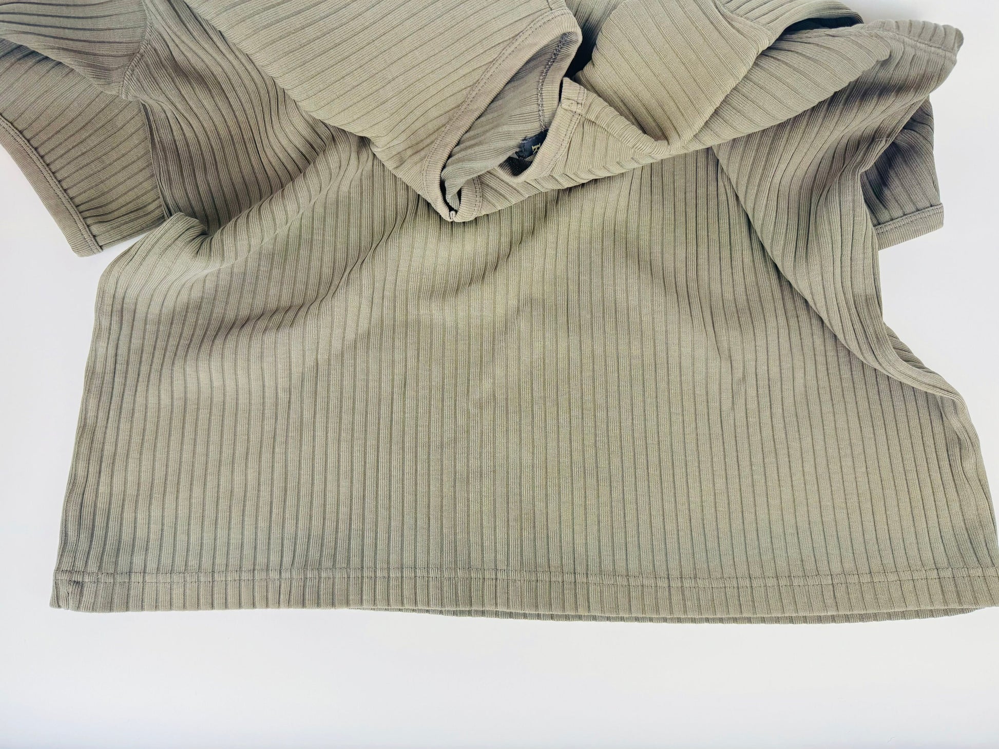 Product image for 'vintage 1990s 100 ribbed cotton short sleeve shirts black grey made in canada by rough dress sold separately' (view a82400)