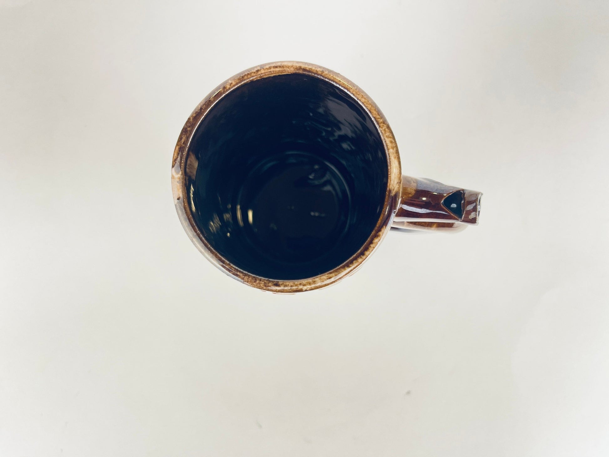Product image for 'vintage funny beer mug stein drip glazed brown ceramic wet your whistle went to p leave this drink alone' (view 249740)