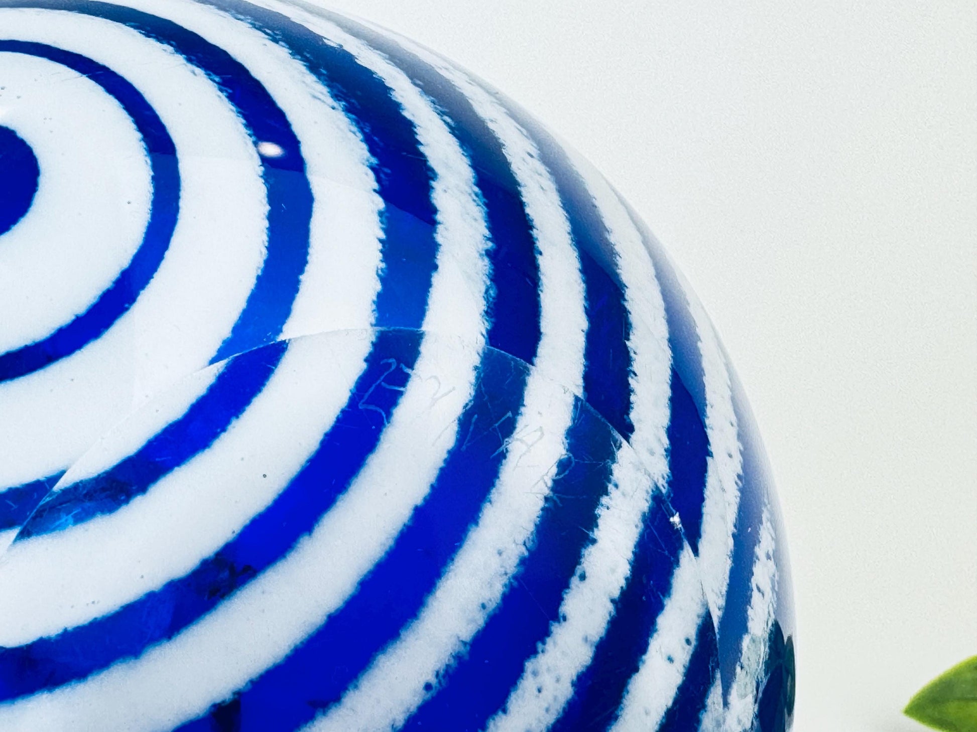 Product image for 'vintage collectible czechoslovakia crystal glass vase cobalt blue white ring design by jan exnar 2002' (view 1a329f)