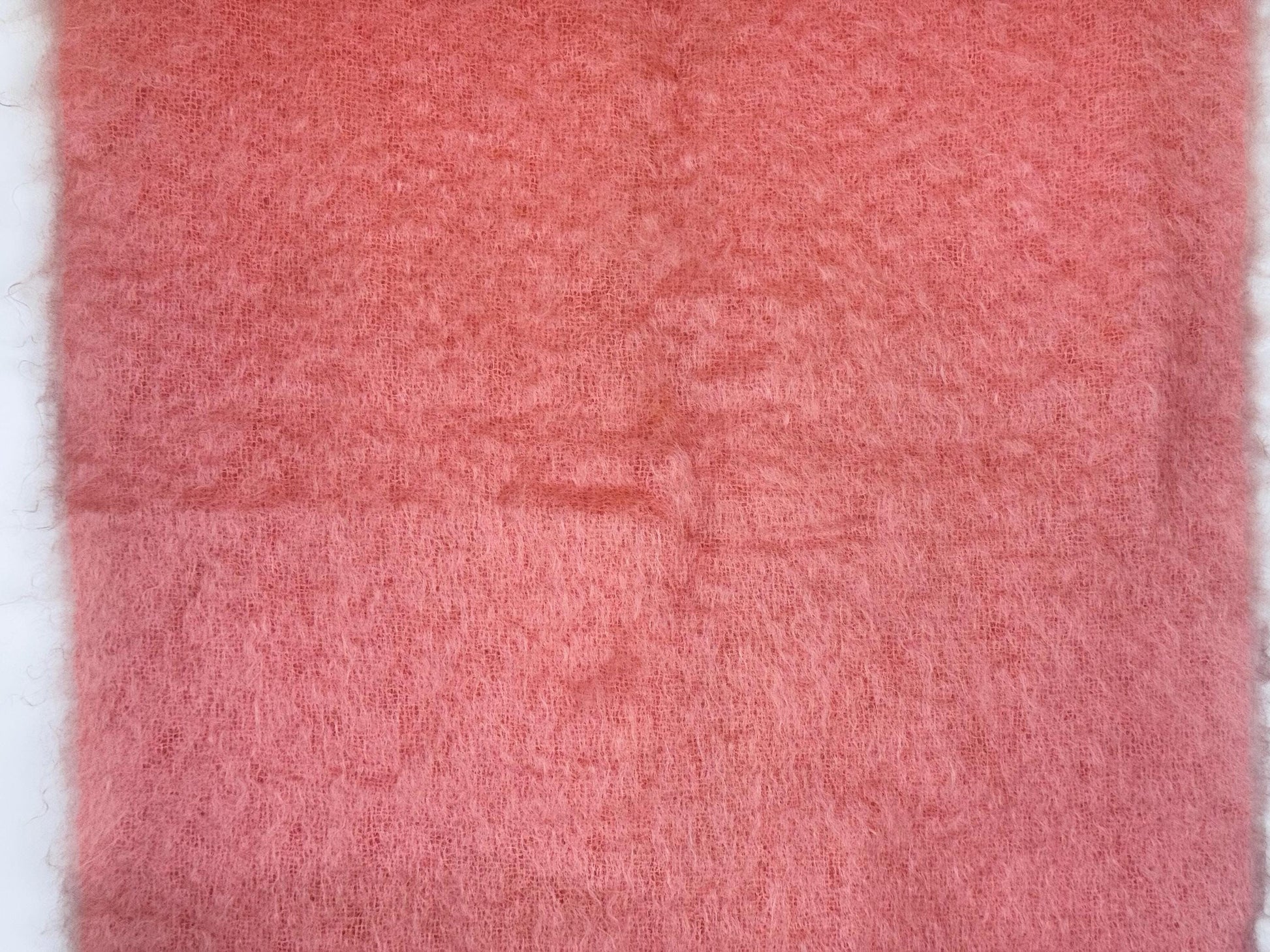 Product image for 'vintage jaeger pink mohair wool fringe throw made in great britain' (view a73fdf)