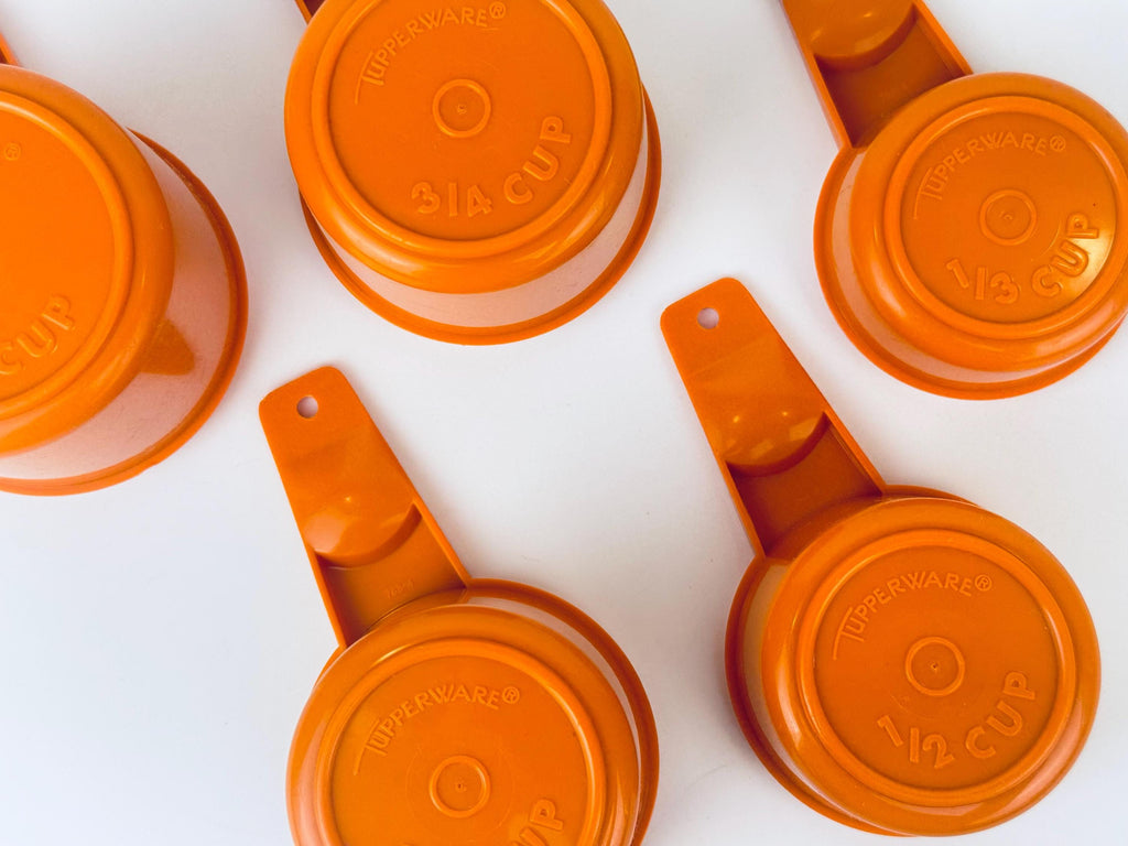 Product image for 'vintage stacking plastic tupperware measuring cups set of five 5 made in canada sets sold separately' (view 90eae8)