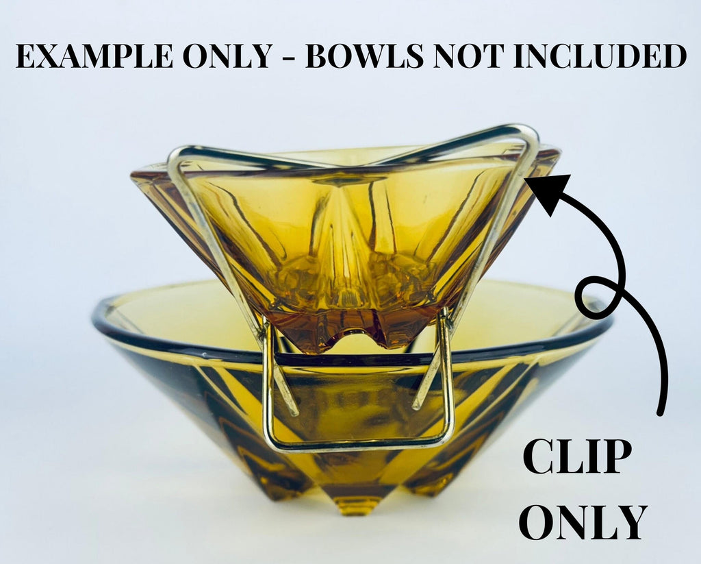 Product image for 'vintage hazel atlas gold metal chip dip bracket replacement clip' (view f363b6)