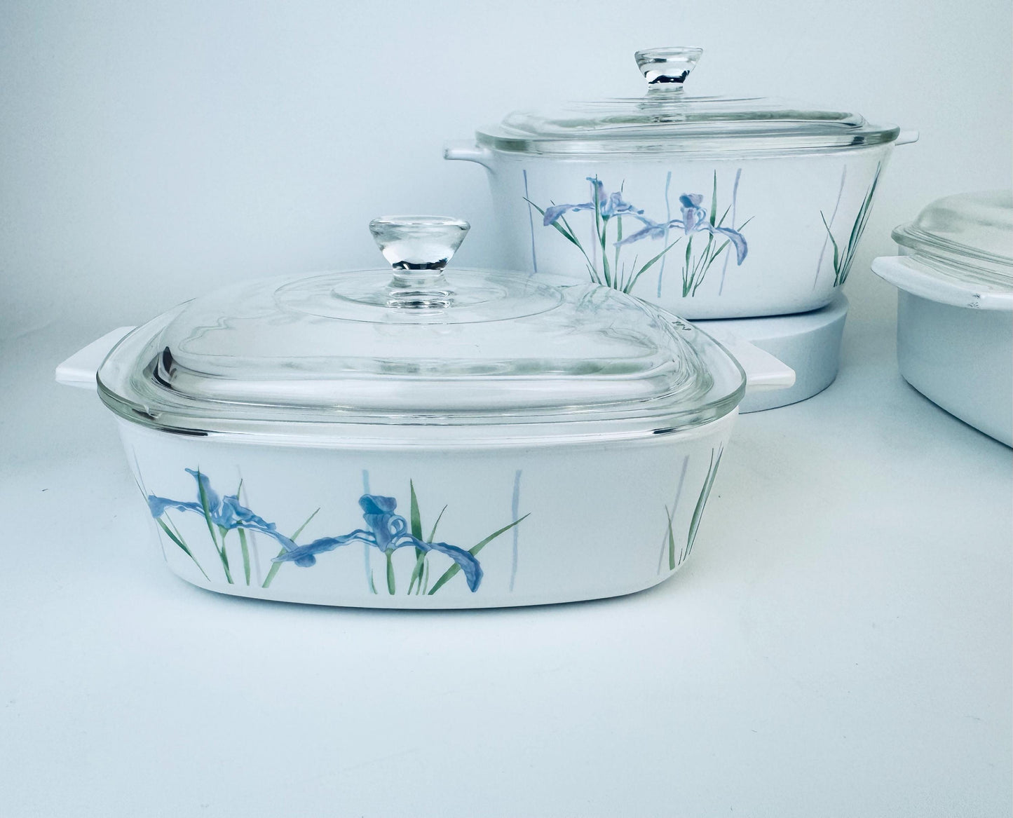 Product image for 'vintage shadow iris corning ware casserole dish made in canada sold separately' (view 7185ca)