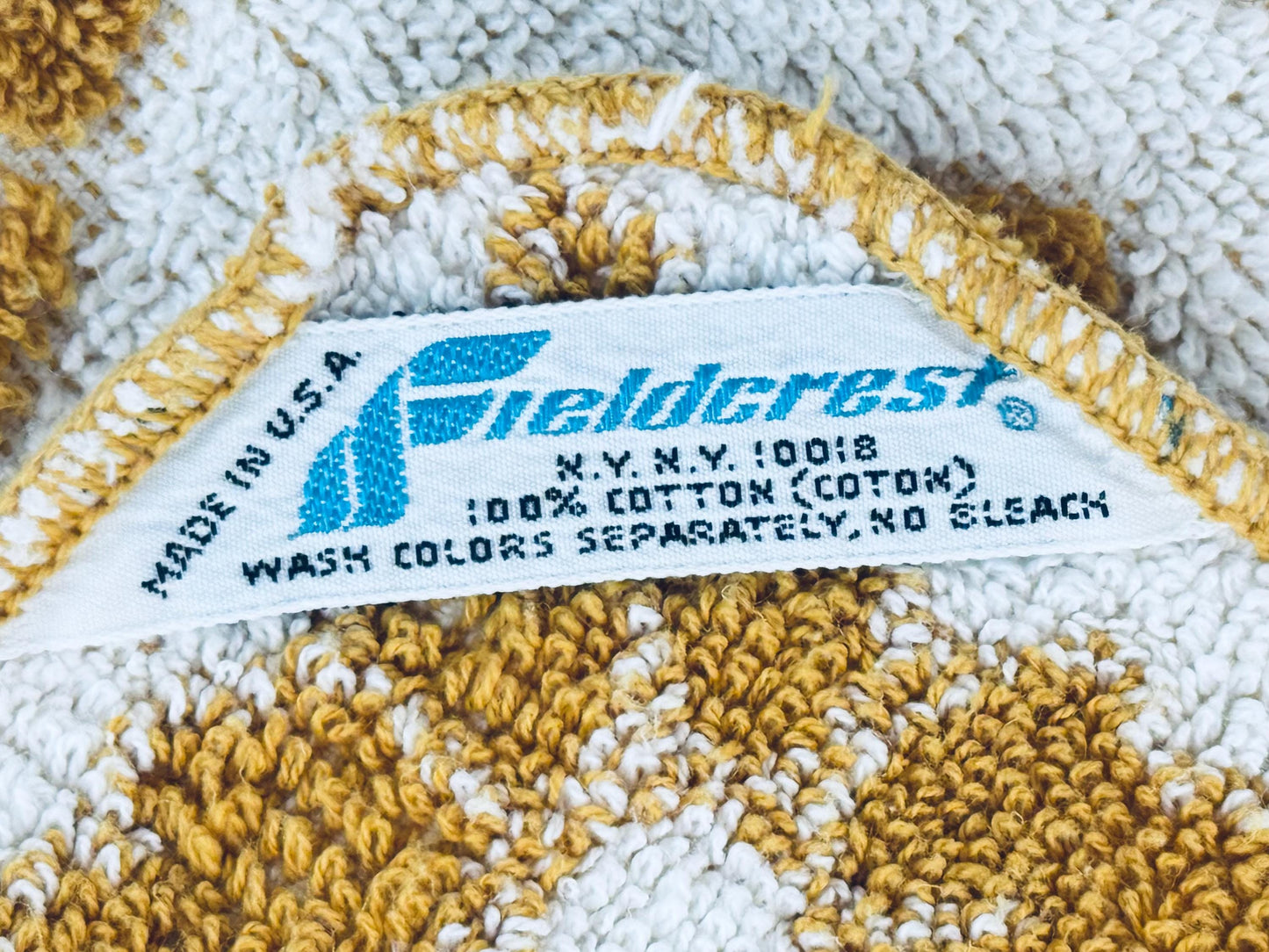 Product image for 'vintage fieldcrest gold beige floral towel set 100 cotton usa made' (view 2fe9fb)