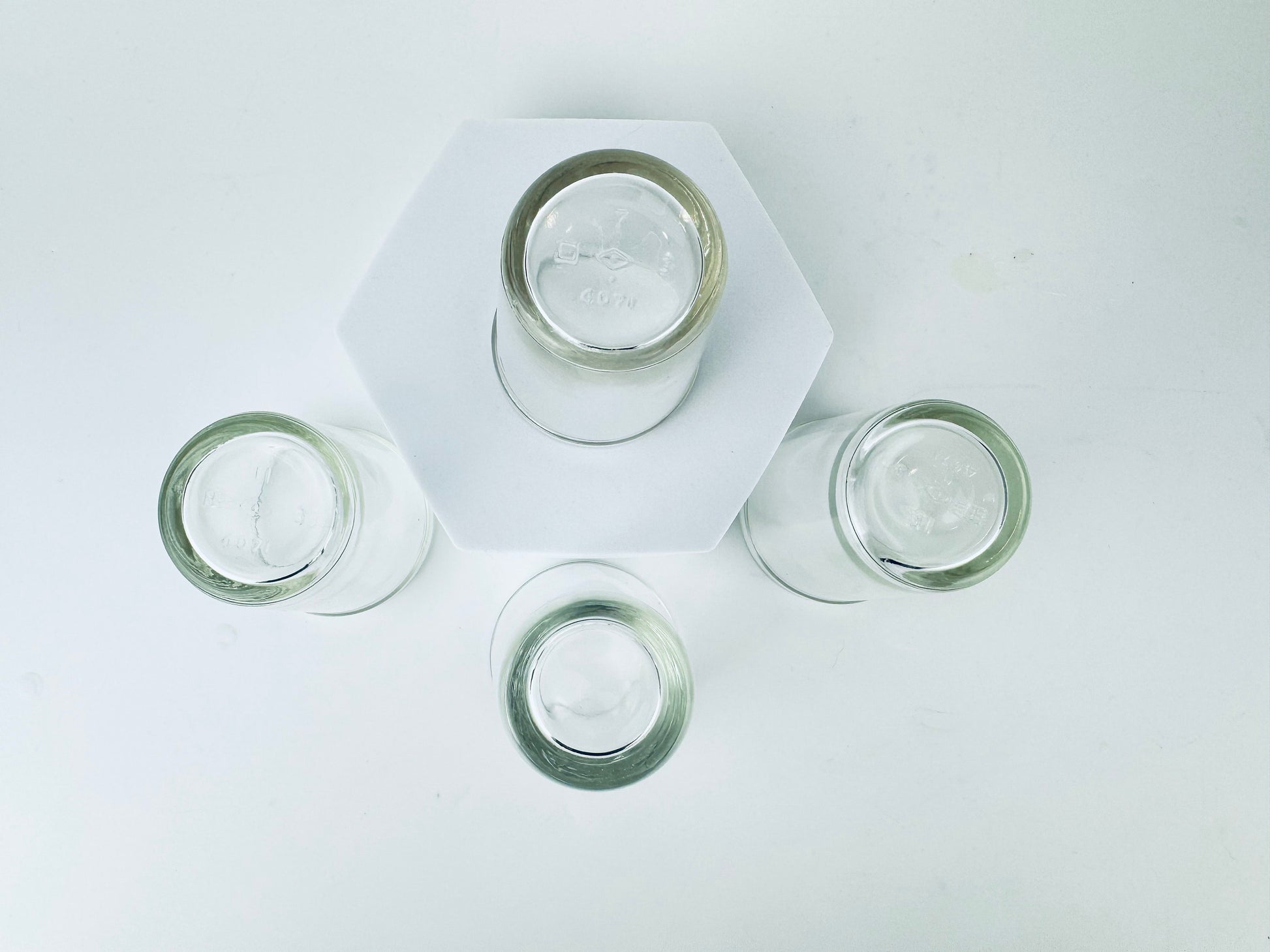 Product image for 'vintage clear juice glasses set of four 4' (view 21b44d)