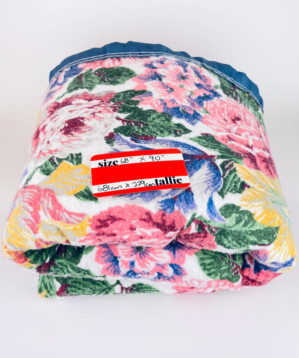 Product image for 'vintage floral twin double blanket bedspread 68 x 90' (view ab45e0)