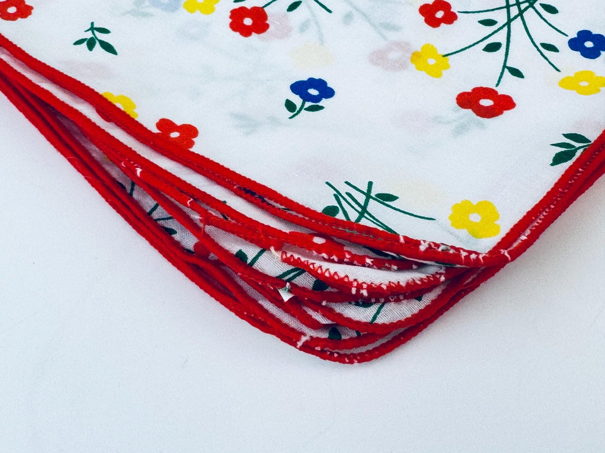 Product image for 'vintage 80s floral cloth napkins set of four 4 new old stock nos made in hong kong' (view 8d71fe)