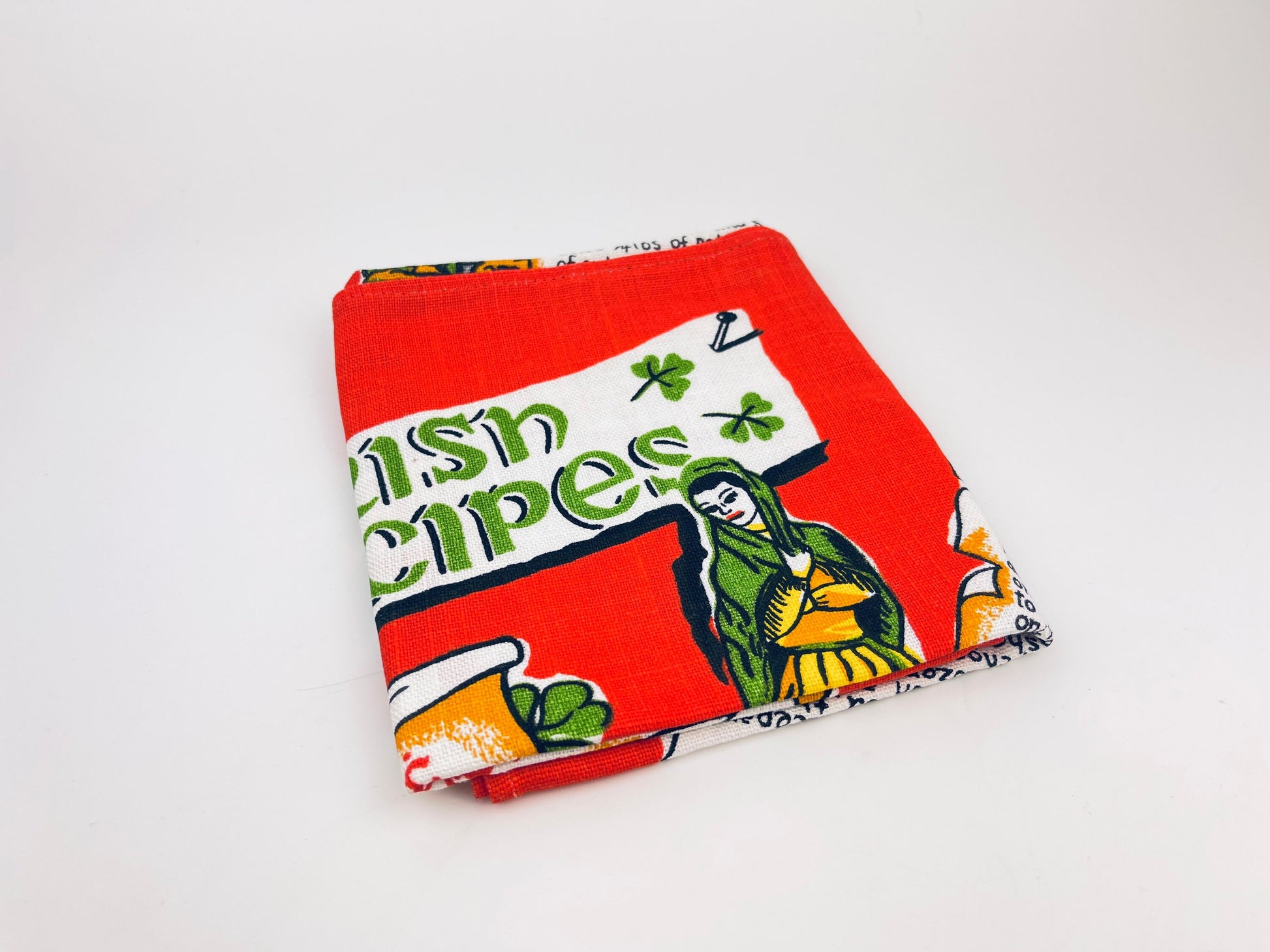 Product image for 'vintage 1970s irish linen tea towel traditional recipes print made in ireland' (view 6cd567)