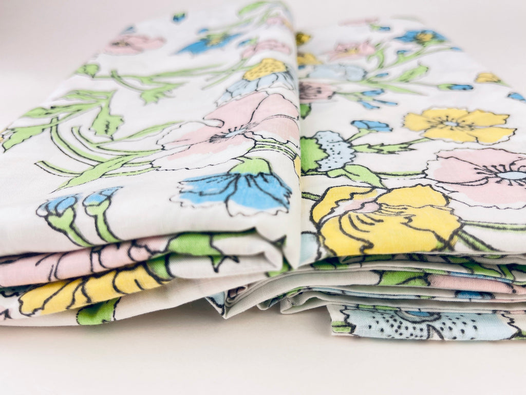 Product image for 'vintage spring mills king pillow cases perma prest sears roebuck co set of two 2 50 50 cotton polyester blend made in usa' (view 3fb889)