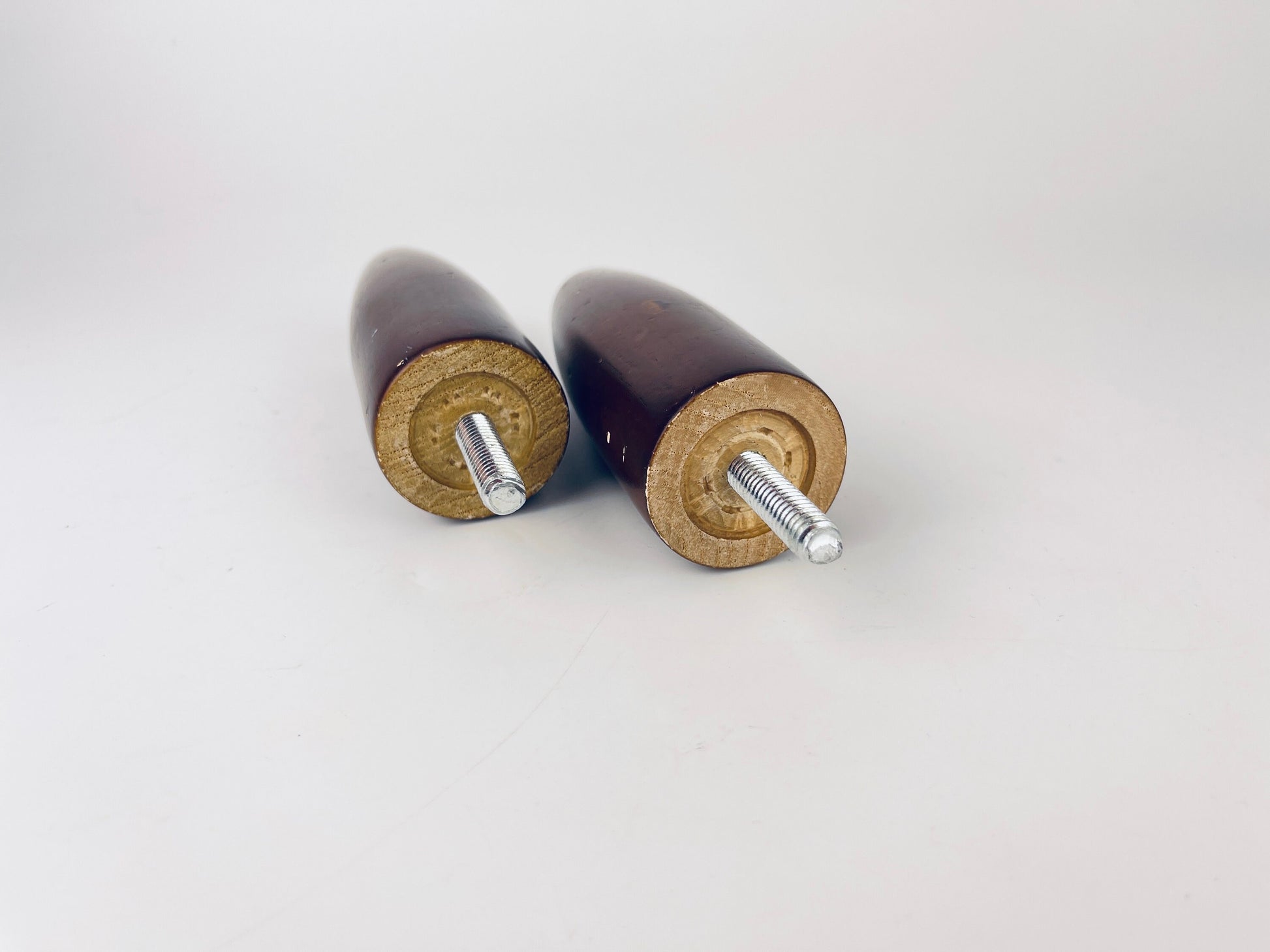 Product image for 'vintage mcm wood silver metal tapered replacement legs 4 set of two 2' (view 30c0e6)