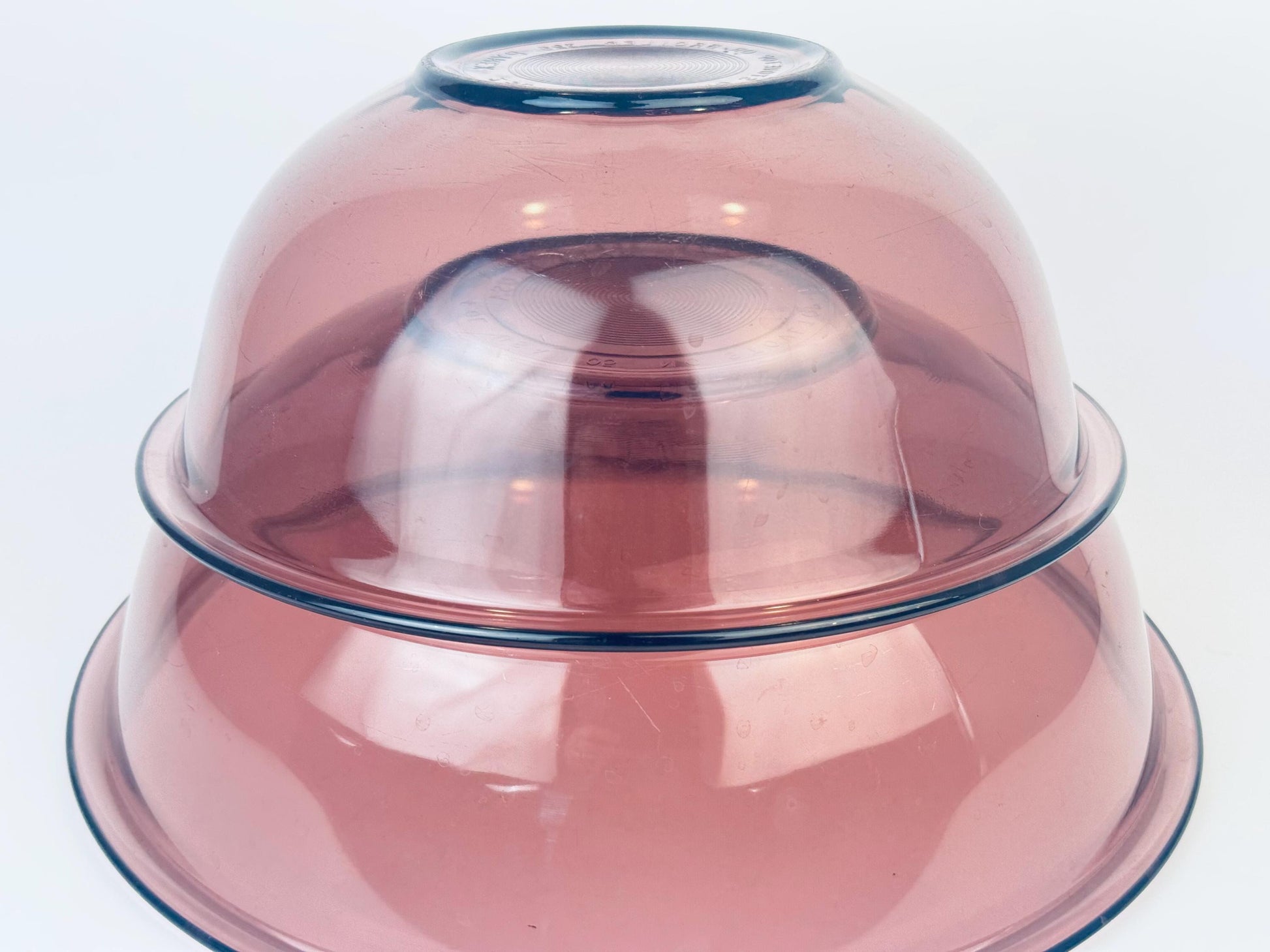 Product image for 'vintage cranberry purple glass mixing bowls sold separately' (view f3c481)